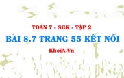 Bài 8.7 trang 55 Toán 7 Kết nối tri thức Tập 2